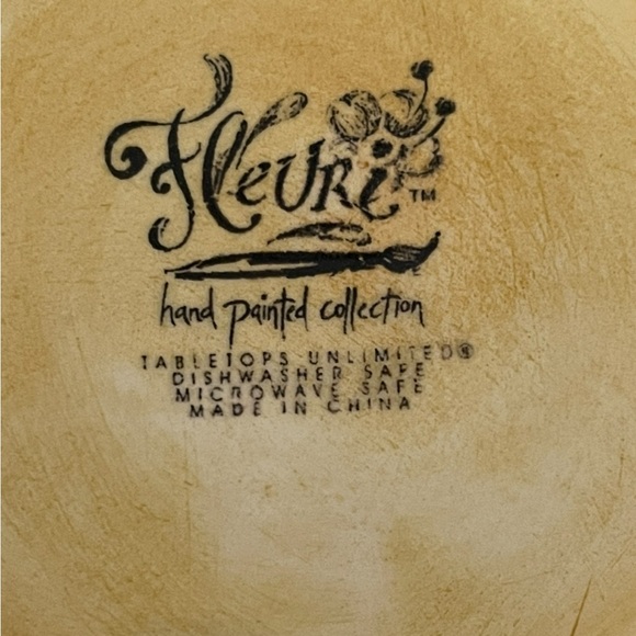 FLEURI Large Ceramic Pitcher Table Tops Unlimited HAND-PAINTED - Picture 10 of 10